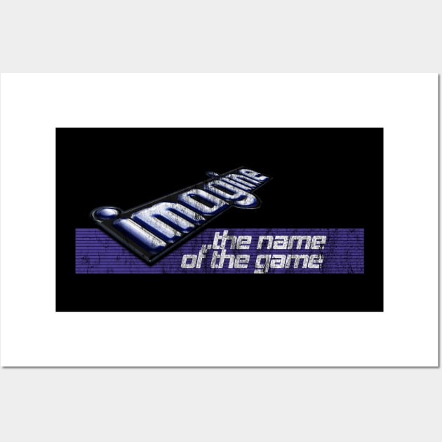 Imagine: The Name of the Game Retro Games Logo Vintage Wall Art by Meta Cortex